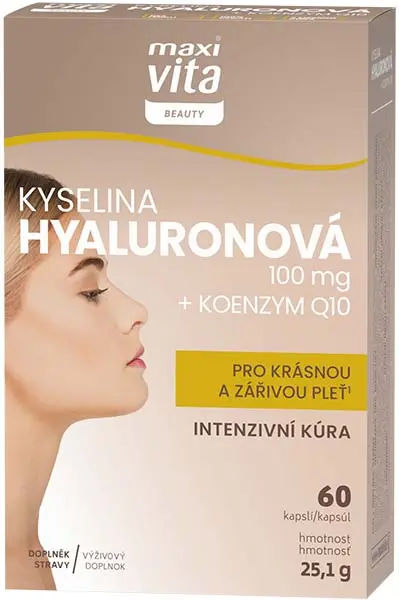 Maxi Vita Beauty Kyselina Hyaluronová 100mg Koenzym Q10 60 Kapslí Alphegacz 0990